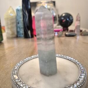 Natural Fluorite Crystal Point Obelisk Tower #A1
